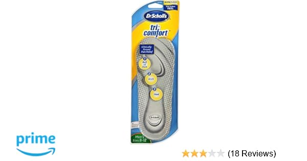 Amazon Com Dr Scholl S Tri Comfort Orthotics Inserts Men S Size
