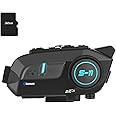 SCSETC S-11 Motorcycle Bluetooth Headset with 2K HD Camera & Video,3000m 6 Riders Intercoms,WiFi Transit/CVC Noise Cancellation/360°Adjustable/Auto Connection/Music Sharing/32GB SD Card (A)