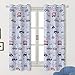 BGment Kids Blackout Curtains - Grommet Thermal Insulated Room Darkening Printed Car Bus Patterns Nursery and Kids Bedroom Curtains, Set of 2 Curtain Panels (42 x 63 Inch, Greyish White)