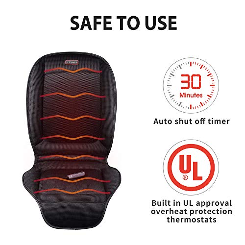 Snailax Heated Car Seat Cushion Heated Seat Cushion with 2 Levels 2