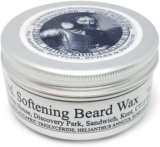 Beard Wax. Portobello Softening Beard Wax, Natural & Handmade in the UK. 70ml