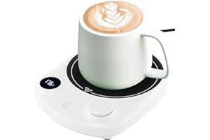 ARISKEY Coffee Mug Warmer,Coffee Cup Warmer for Desk Auto Shut Off,Smart Coffee Mug Warmer with 5-Temp Settings, Smart Electric Beverage Warmer for Coffee, Tea,Milk and Coco