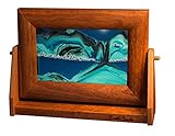 Exotic Sands Original Moving Sandscapes Sm11 Handcrafted in USA, Small Alder Frame (Ocean Blue) Voted America's Best Gift Idea 2017.