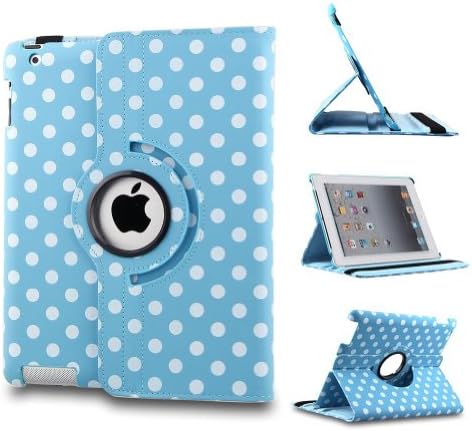 ELEOPTION Auto Sleep/Wake Function 360 Degree Rotating Smart Case Cover for 9.7 inch Apple iPad 2/3/4(iPad 2nd/3rd/4th generation) with a Stylus as a Gift (Blue)