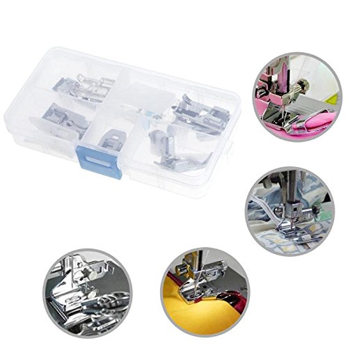 11pcs Domestic Sewing Machine Presser Foot Kit With Box Brother Singer Janom Sewing Machines Foot Tools Accessory