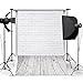 Showyou 3x5ft Silk Photography Backdrop White Brick Wall Wood Floor Background Studio Props