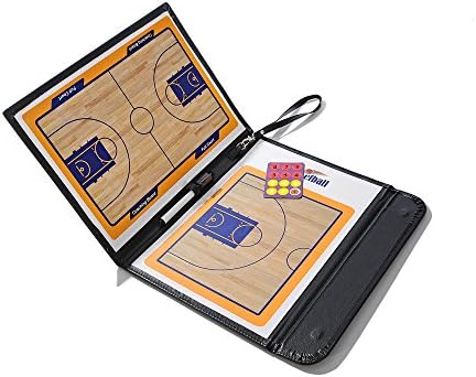 CiSiRUN Foldable Basketball Coaches Magnetic Tactic Board Strategy Clipboard with a Write Wipe 2-in-1 Pen