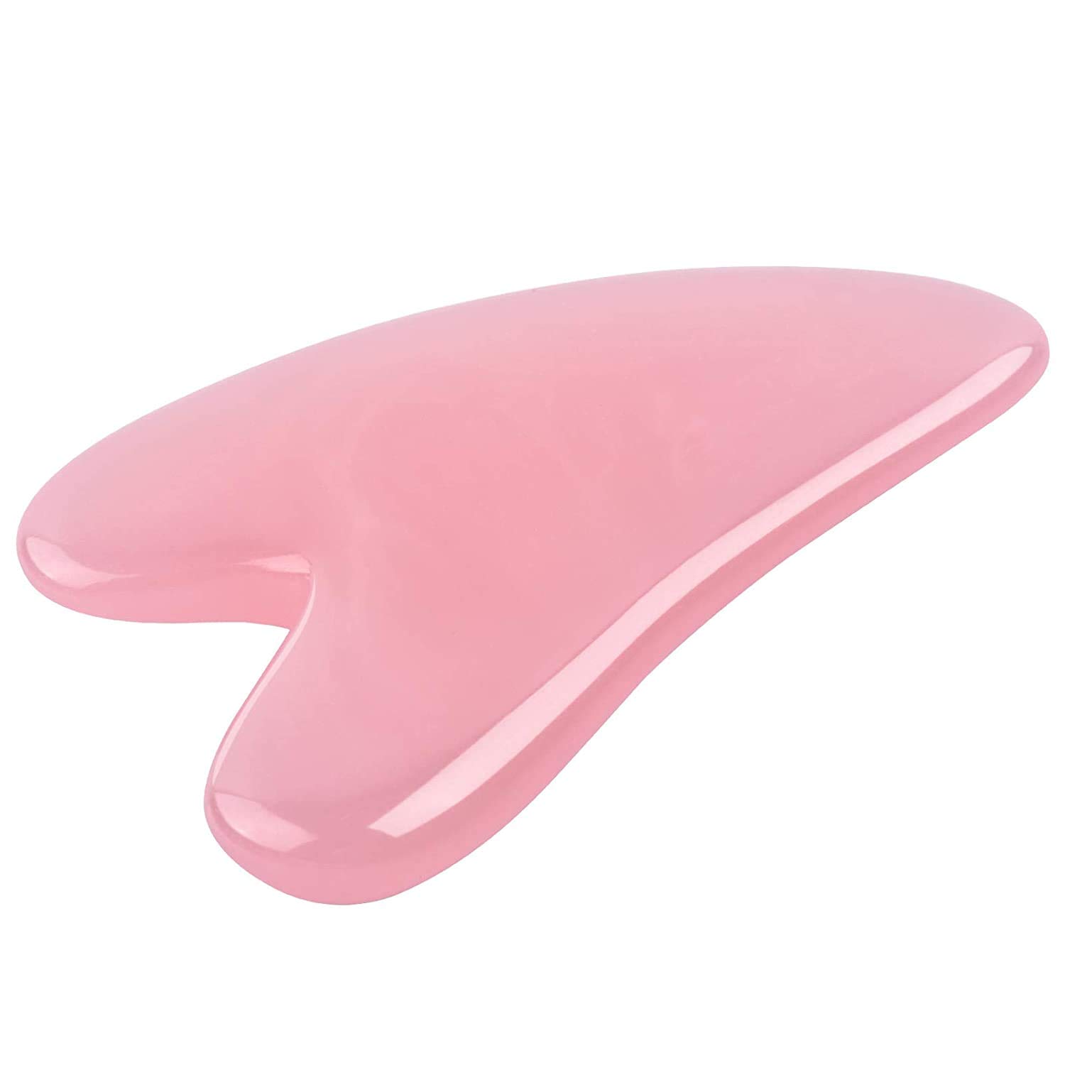 ANCLLO Gua Sha Massage Tool for Scraping Facial and Body Skin Massage made of Rose Quartz Stone for Acupressure Scrapper Gua Sha Facial Tools