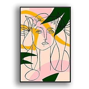 Framed Canvas Wall Art for Living Room, Bedroom Minimalist Abstract Canvas Prints for Modern Home Decoration Ready to Hang - 16"x24" inches