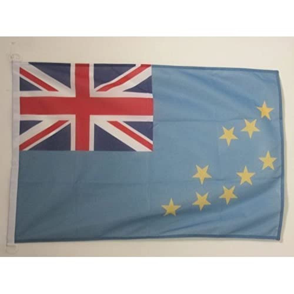 AZ FLAG - Tuvalu Flag - 2x3 Ft - For Outdoor - Tuvaluan Banner Knitted Polyester with Two Plastic Rings - Fade Resistant - Vivid Colors - 2' x 3' Feet - 90x60 Cm