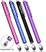 Universal Capacitive Touch Screen Pens with Extra 4 Tips and Lanyards - ((Black&Blue&Purple&Pink))