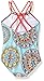 Kanu Surf Girls' Jasmine Beach Sport Halter One Piece Swimsuit