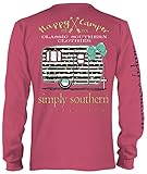 Simply Southern Long Sleeve T-Shirt - Happy Camper in Strawberry