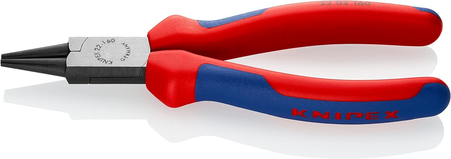 KNIPEX Round Nose Pliers with Comfort Handles 160 mm, 22 02 160