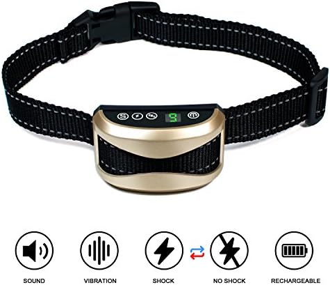 Bark Collar, Authenzo [2018 Upgrade Version] Barking Control Training Collar with Beep Vibration and No Harm Shock(7 Adjustable Sensitivity Control) For Small Medium Large Dog