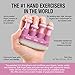 Prohands VIA Hand Exerciser, Finger Exerciser (Hand Grip Strengthener), Spring-Loaded, Finger-Piston System, Isolate and Exercise Each Finger, (4 lb Light Tension, Pink-Via)