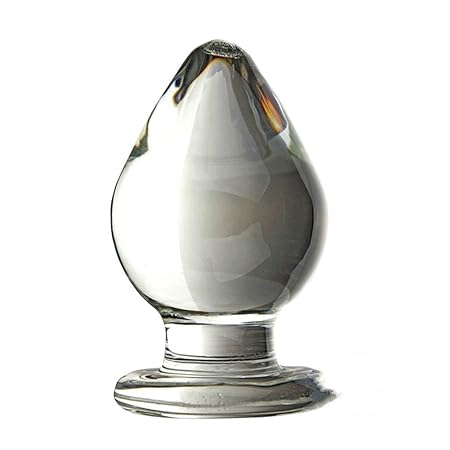SXOVO Kristall Glas Analplugs 6CM Klar Glasdildo Anal ButtPlug Klassische Dildos Analdildo Analspielzeuge Sexspielzeug für Fr