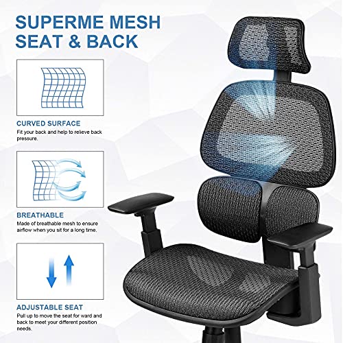 ComHoma Ergonomic Office Chair Breathable Mesh Desk Chair High Back