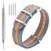 KDM NATO Strap Pack of 2-18mm 20mm 22mm Premium Ballistic Nylon Watch Bands with Stainless Steel Buckle
