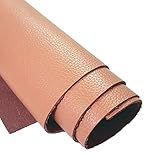 Real Leather Cow Hides - Leather Craft Pieces 2 Sizes and 6 Colors: Brown, Black, Red, Silver, Pink, Gold - 8.5 x 11 Pink
