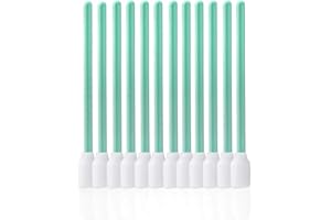 Akaigu Foam Tip Cleaning Swabs 100pcs 5.1" Foam Swabs, Square Rectangle Cleaning Swab for Solvent Format Inkjet Printer Rolan