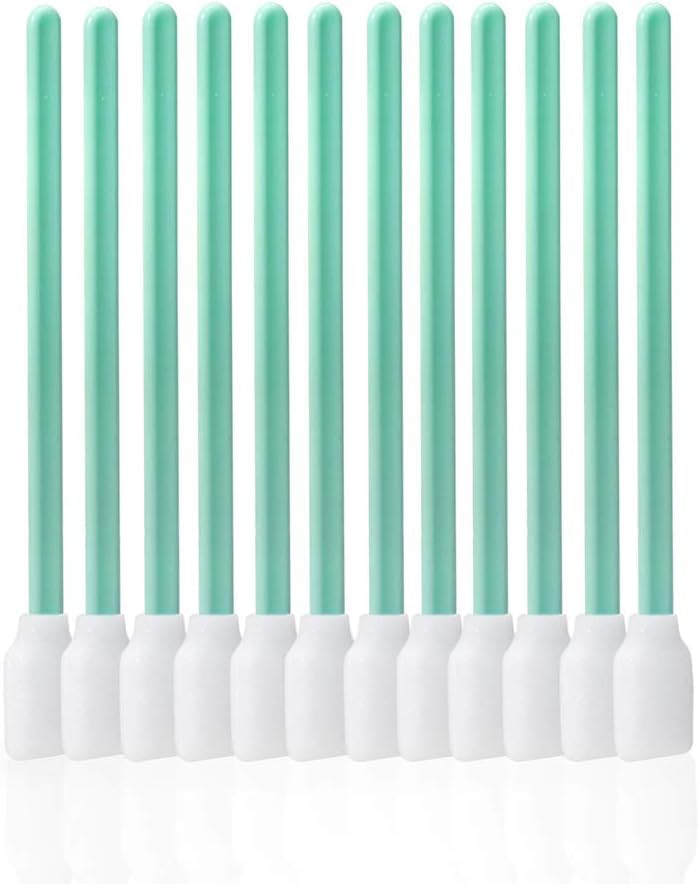 Foam Tip Cleaning Swabs 100pcs 5.1" Foam Swabs, Square Rectangle Cleaning Swab for Solvent Format Inkjet Printer Roland Optical Equipment