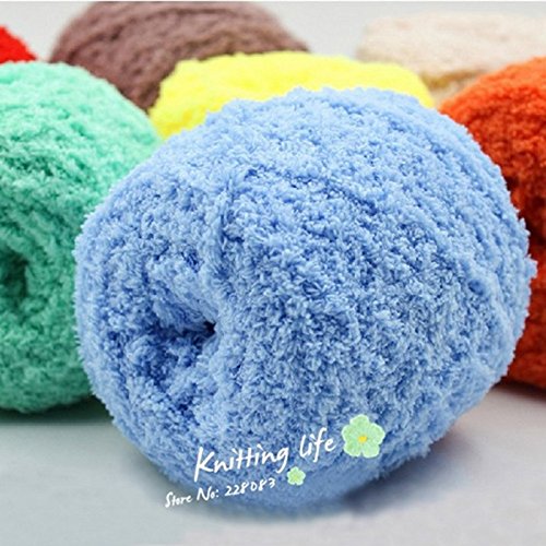 Coral fleece baby yarn for knitting scarf hat sweater yarn ,500g /bag 5balls, Knitted By 5mm needle