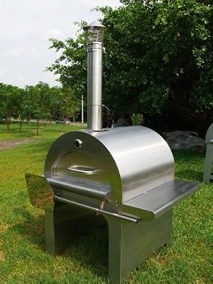 Wood Fired Pizza Oven/Roaster Stainless Steel Commercial Brick Smoker Bread BBQ by CAVEMAN