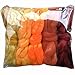 SPINNING FIBER Super soft BFL Wool Top Roving drafted for hand spinning with drop spindle or wheel, felting, blending and weaving. Variegated hand dyed mini skeins. 5 Ounce DISCOUNT PACK, Harvest