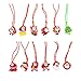 12 Pcs Christmas LED Light Up Santa Necklaces for Kids Party Favors, Christmas Stocking Stuffers Decorations Light up Toys Treat Bag Fillers Gift Wrap