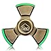 Fancy Home Anti-Anxiety Quiet Tri Fidget Hand Spinner EDC Toy for Relief from ADD ADHD, Anxiety and Boredom,Ceramic Bearing Last 5-8 Minutes Glow in The Dark Retro Bronze