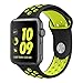 Apple Watch Series 2 Nike Sport Band, UMTELE Soft Silicone Replacement Strap with Ventilation Holes for Apple Watch Nike Plus Black/Volt 42mm