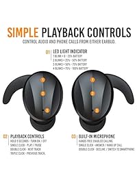 Auriculares Bluetooth impermeables, Auriculares recargables deportivos inalámbricos Alpatronix HX500 BT 5.0 TWS IPX5 con micrófono, Estuche de cargador compatible con Qi, Auriculares estéreo para interiores y exteriores   Negro