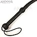 Ardour Crafts 3 Feet Long 08 Plait Genuine Leather Bull Whip Heavy Duty Bullwhip Black Leather