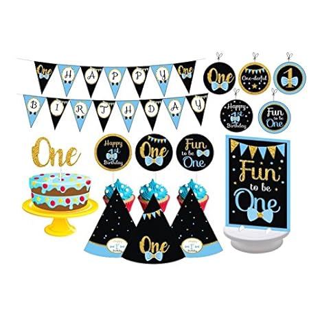 Amazon Com 1st Birthday Boy Chalkboard 1st Birthday Party For