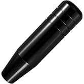 Abfer 5" Heavy Weighted Shifter Knob, Aluminum Alloy Car Gear Lever Stick Shift Handle Fit Most Automatic Manual Vehicle (Black)