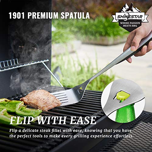 SHINESTAR Sturdy Grill Tools Set, Heavy Duty Grill Utensils Set with