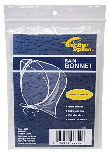 Weather Station Plastic Rain Bonnet Hat 
