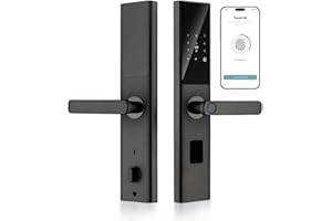 WE TECHNOLOGY Smart Door Lock | 5-in-1 Keyless Entry – Fingerprint, Passcode, IC Card & Mechanical Key | TUYA App Control | Premium Mortise Design | Easy Install