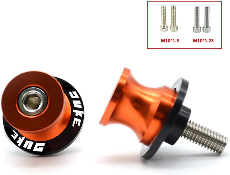 Orange 10MM Motorcycle Swing Arm Sliders Spools CNC Swingarm Arm Stand Screw For KTM Duke 125 200 2012-2015 Duke 390 2013-2015: Automotive