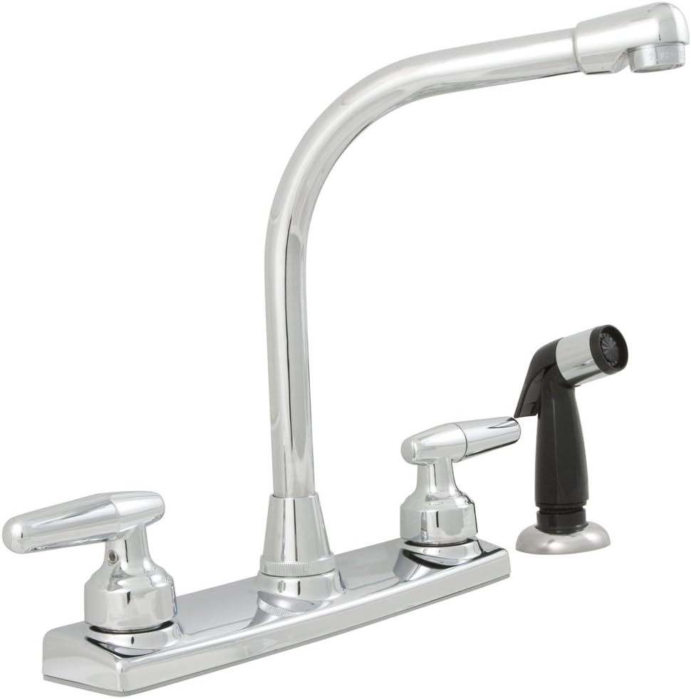 Aqualife Dual Handle Washerless Swivel Kitchen Faucet with Side spray Chrome