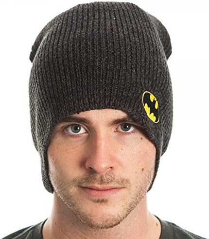 DC Comics Batman Novelty Knit Cuff Pom Beanie (Slouch)