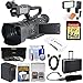 JVC GY-HM170U Ultra 4K HD 4KCAM Professional Camcorder & Top Handle Audio Unit with XLR Microphone + 64GB Card + Battery + Hard Case + LED Light Kit