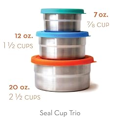 Ecolunchbox Seal Cup Trio 3-Piece Nesting Stainless