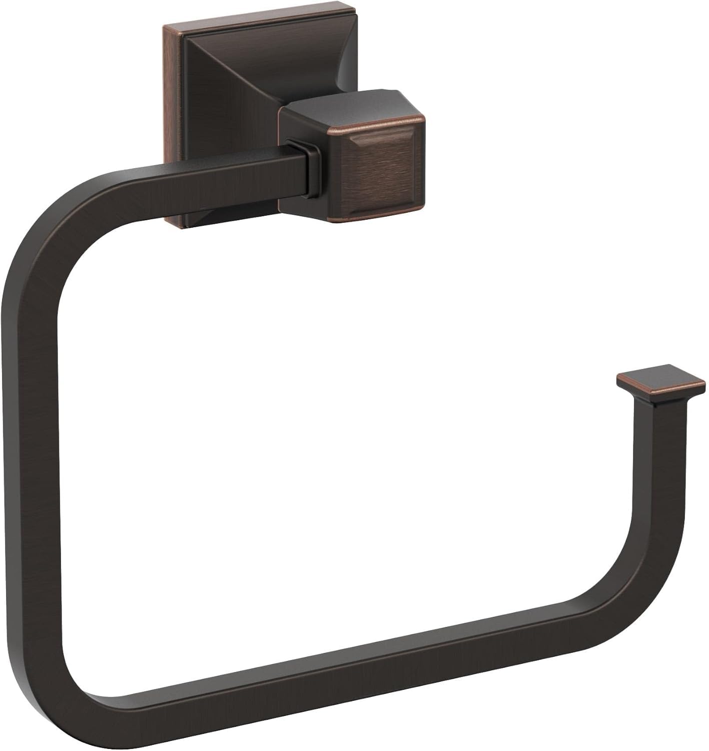 Photo 1 of Amerock BH36022ORB | Oil Rubbed Bronze Towel Ring | 5-3/4 in (146 mm) Length Towel Holder | Mulholland | Hand Towel Holder for Bathroom Wall | Small Kitchen | Bath Accessories