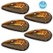 Kaper Teardrop Amber Roof Light Truck Cab Clearance Marker Light Turn Signal Light Complete (5)