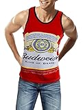 Budweiser King of Beers Red and White Logo Adult Tank Top