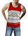 Budweiser King of Beers Red and White Logo Adult Tank Top