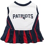 Pets First New England Patriots Pet Cheerleader Uniform, Medium