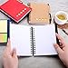 Gejoy 4 Pieces Spiral Notebook Dot Grid Notepad with Pen in Holder, Sticky Notes and Page Marker Colored Index Tabs Flags, 4 Colors Cover